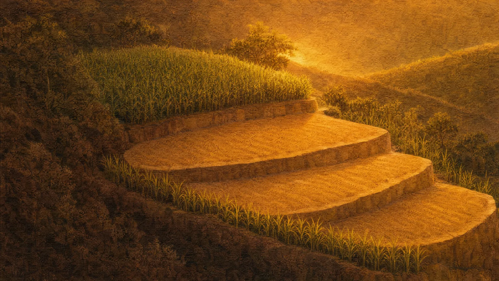 电脑桌面 · 3840×2160,边缘偏暖褐